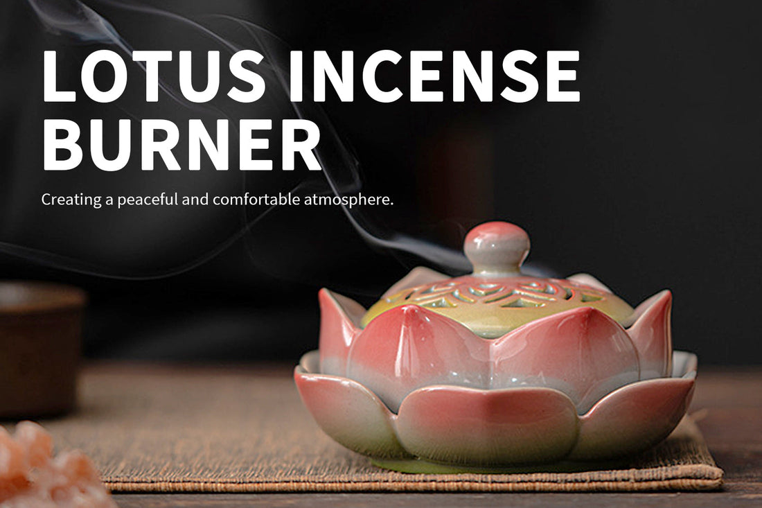 chinese feng shui lotus incense burner