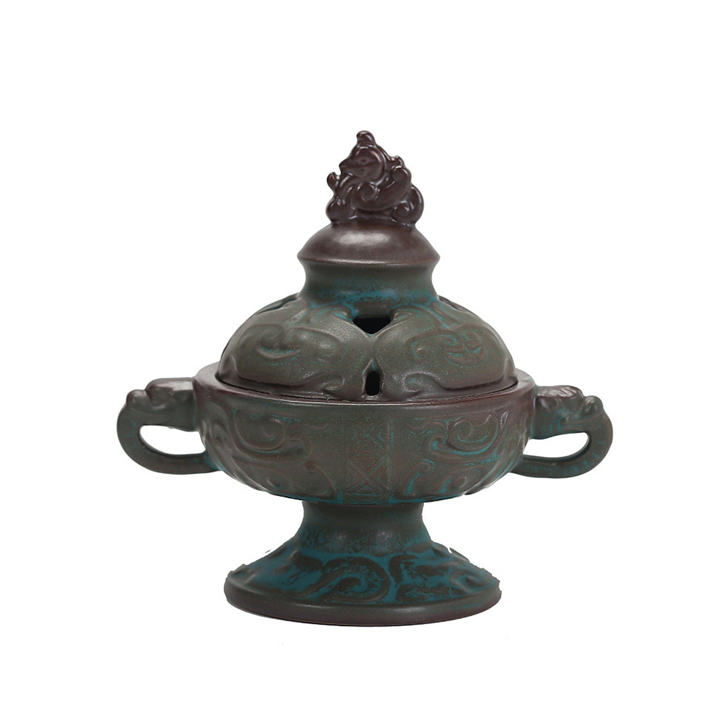 Antique bronze pattern ceramic incense burner