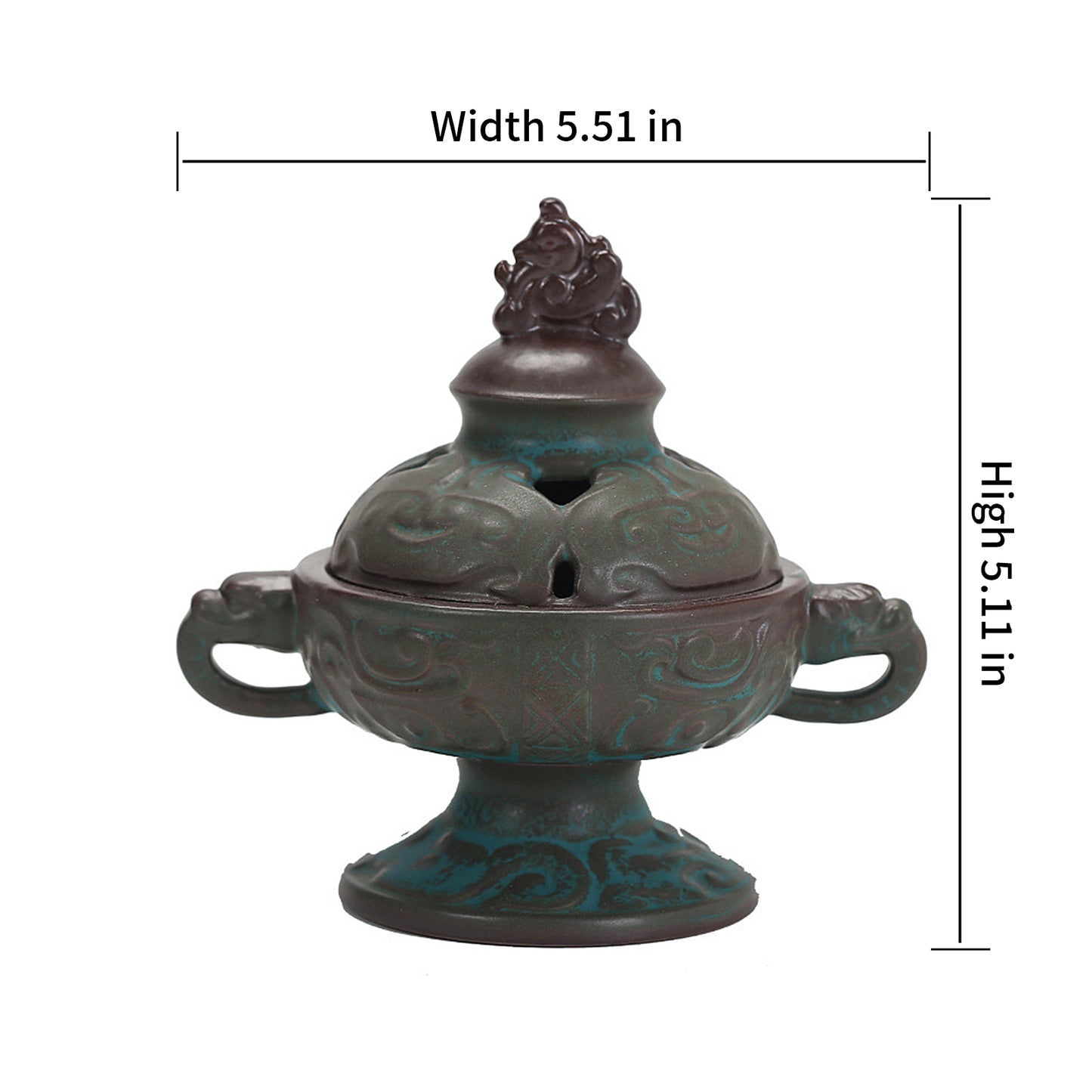 Antique bronze pattern ceramic incense burner
