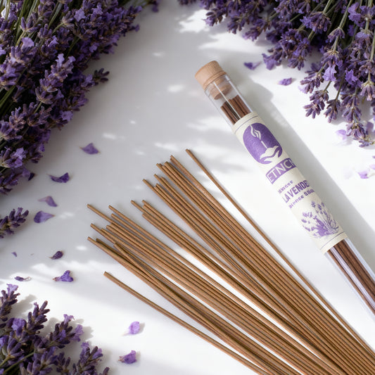 lavender incense sticks photo