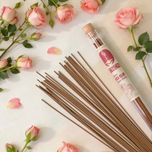 rose incense sticks photo