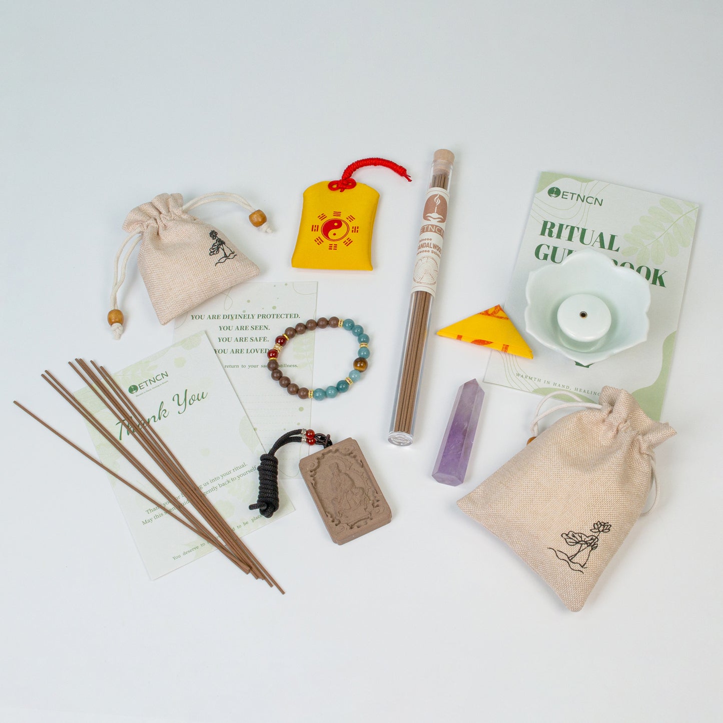 sandalwood incense set for calming