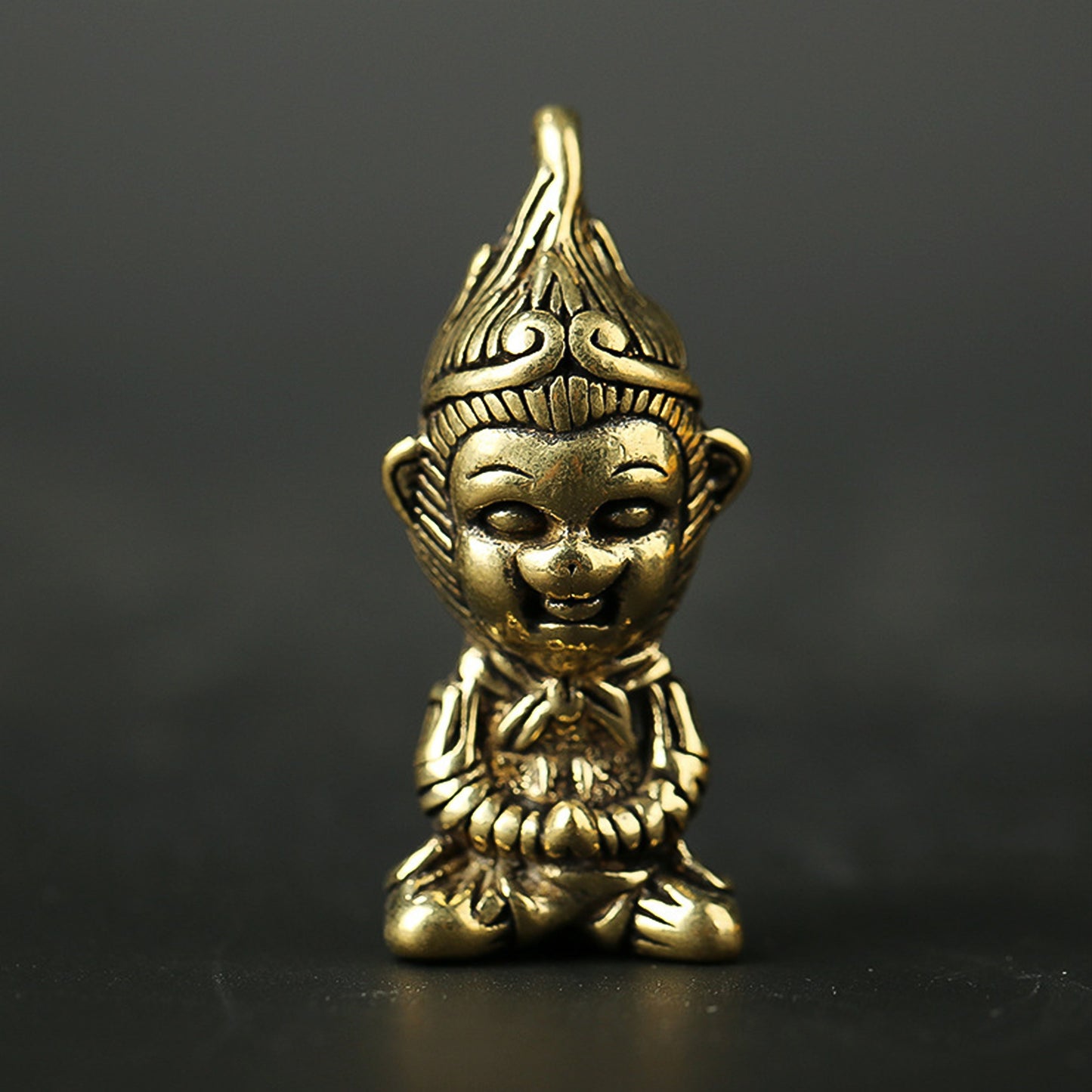 Metallic Five Emperors' Money Sun Wukong FengShui Keychain - ETNCN