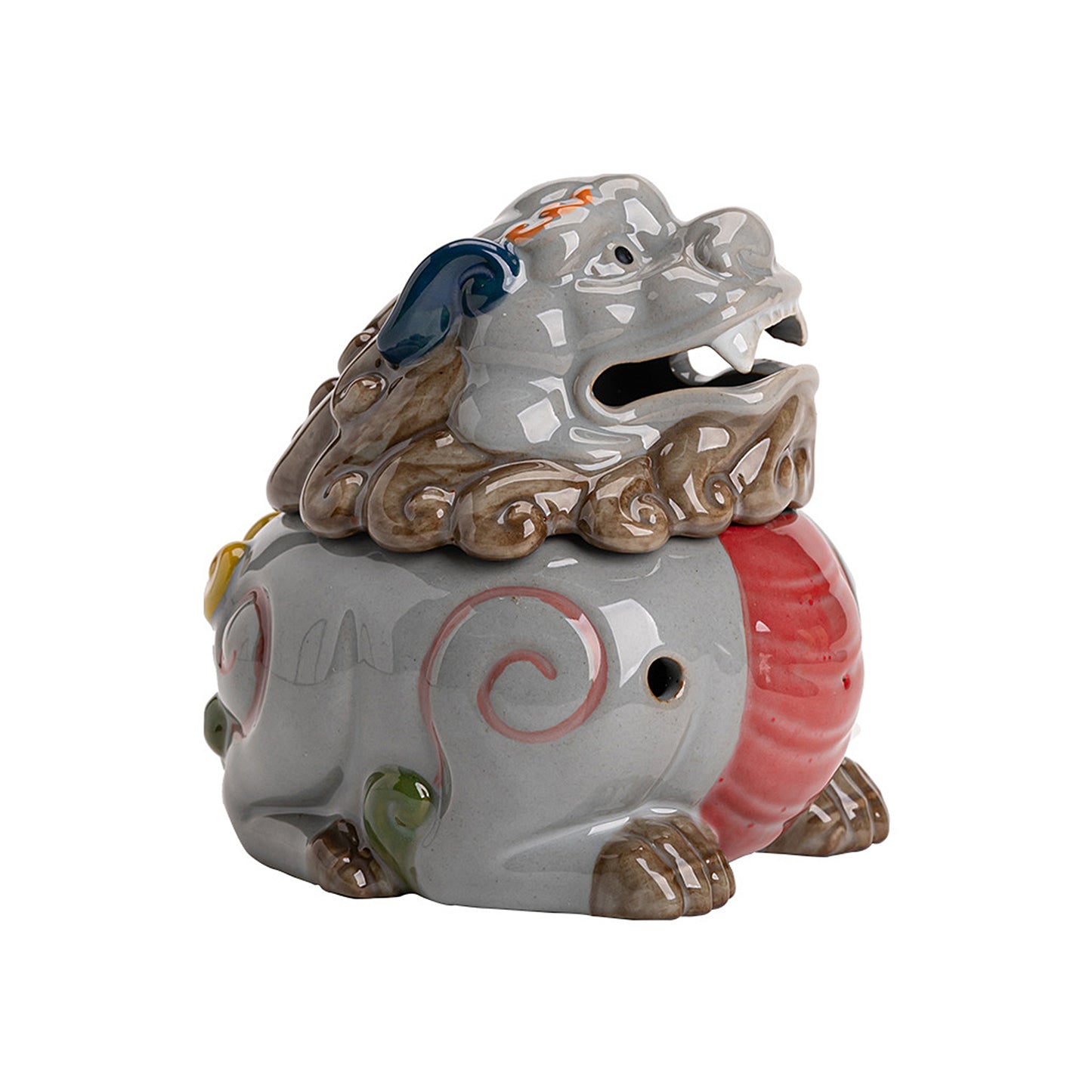 Ceramic mythical beast incense burner