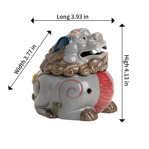 Ceramic mythical beast incense burner