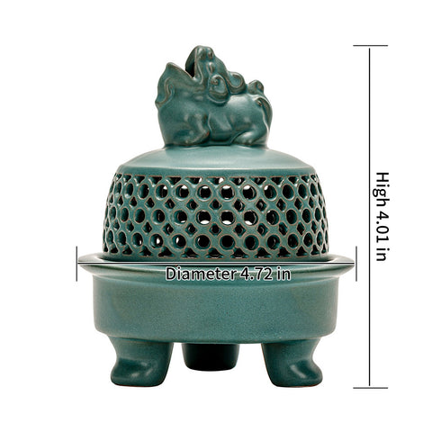 Ceramic Antique Pixiu Chinese Incense Burner
