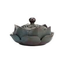 Load image into Gallery viewer, Ceramic Lotus Peace Incense Burner
