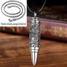 Load image into Gallery viewer, Metal Simulated Bullet Pendant Year of the Dragon Design Style
