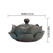 Load image into Gallery viewer, Ceramic Lotus Peace Incense Burner
