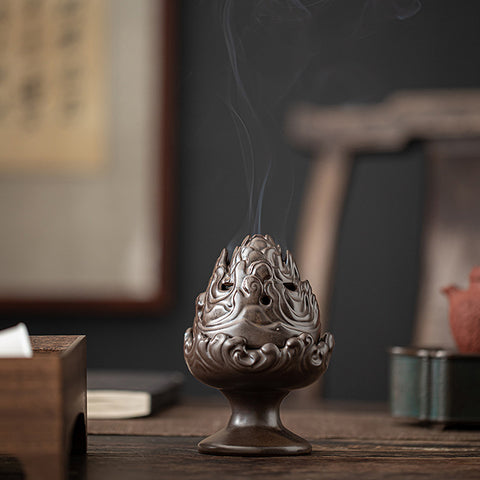Ceramic Chinese Traditional Retro Royal Incense Burner - ETNCN