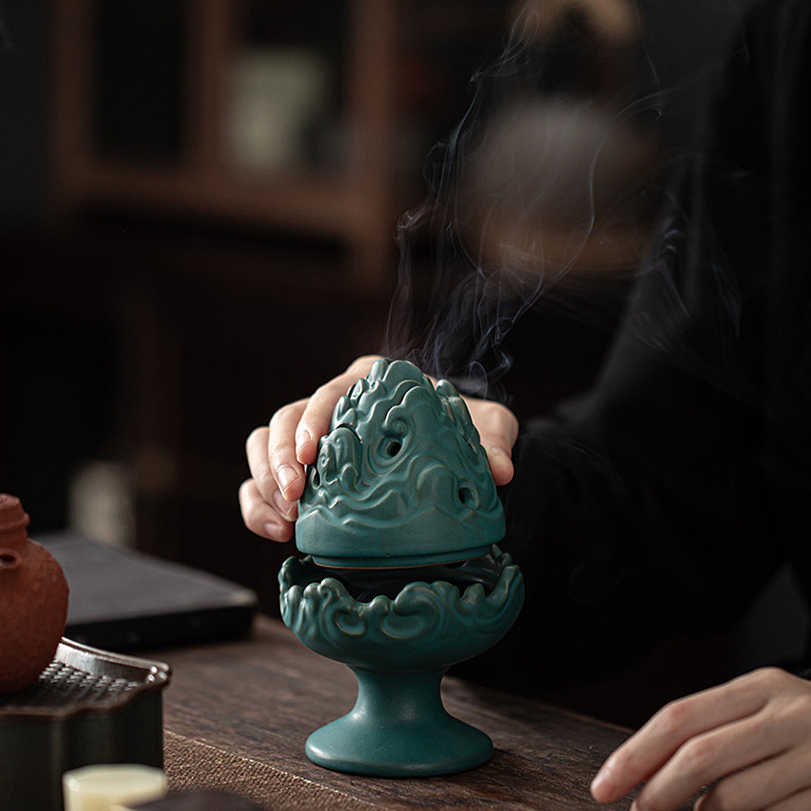 Ceramic Chinese Traditional Retro Royal Incense Burner - ETNCN