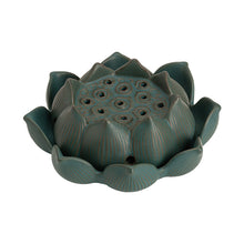 Load image into Gallery viewer, Rustic Style Ceramic Lotus Incense Burner
