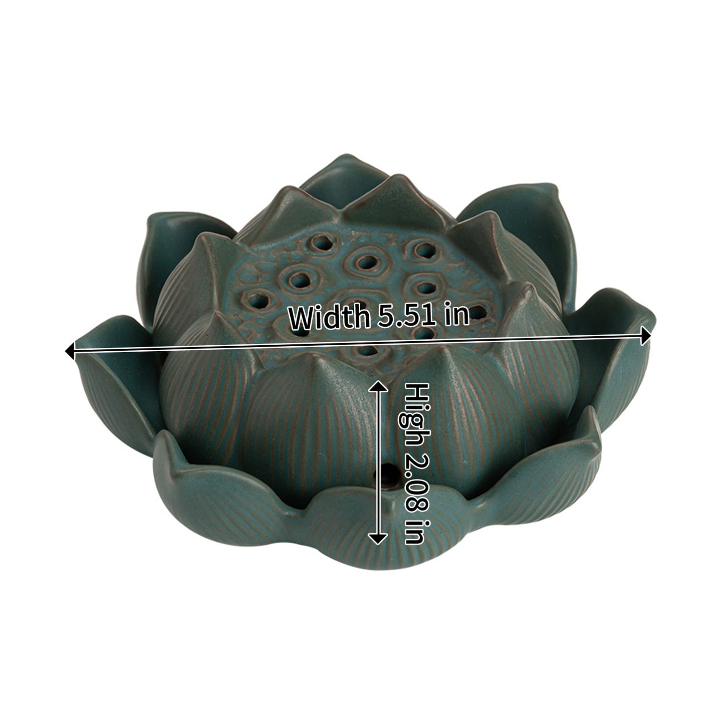 Rustic Style Ceramic Lotus Incense Burner