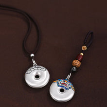 Load image into Gallery viewer, Metal Enamel Peace Buckle Necklaces and Keychain
