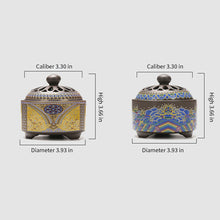 Load image into Gallery viewer, Chinese Cloisonné Ceramic Incense Burner
