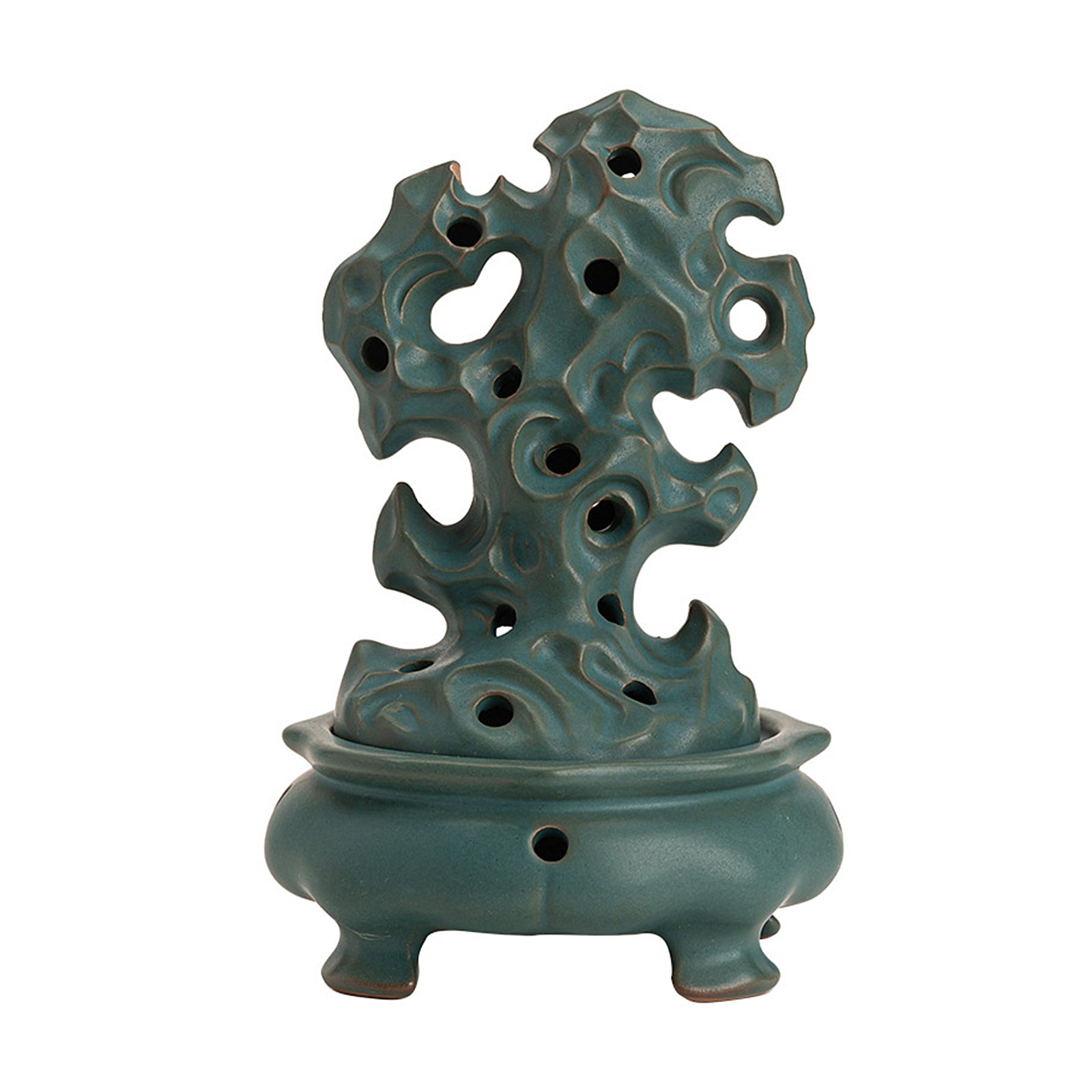 Ceramic Simulated Coral Stone Incense Burner Increases Luck Protects Career - ETNCN