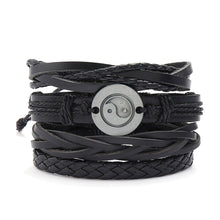 Görseli Galeri görüntüleyiciye yükleyin, Yin Yang Tai Chi Leather Bracelet
