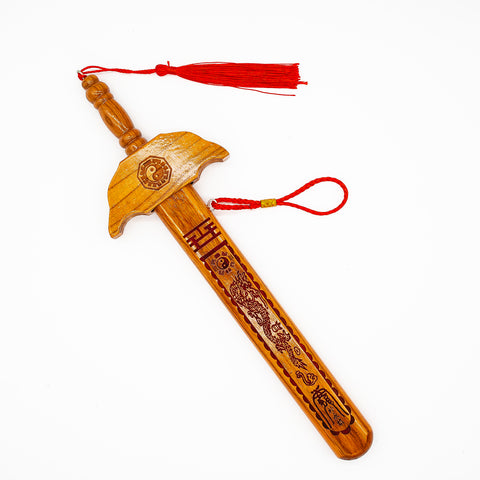 Repel Evil Cinnabar Peach Wood Sword-Large Size - ETNCN