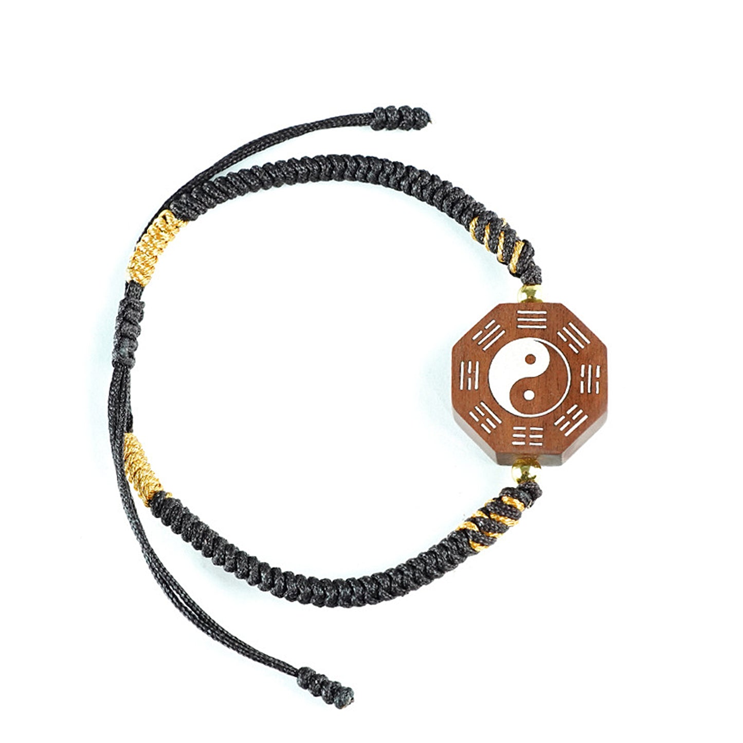 Date wood Yin Yang Bagua Bracelet