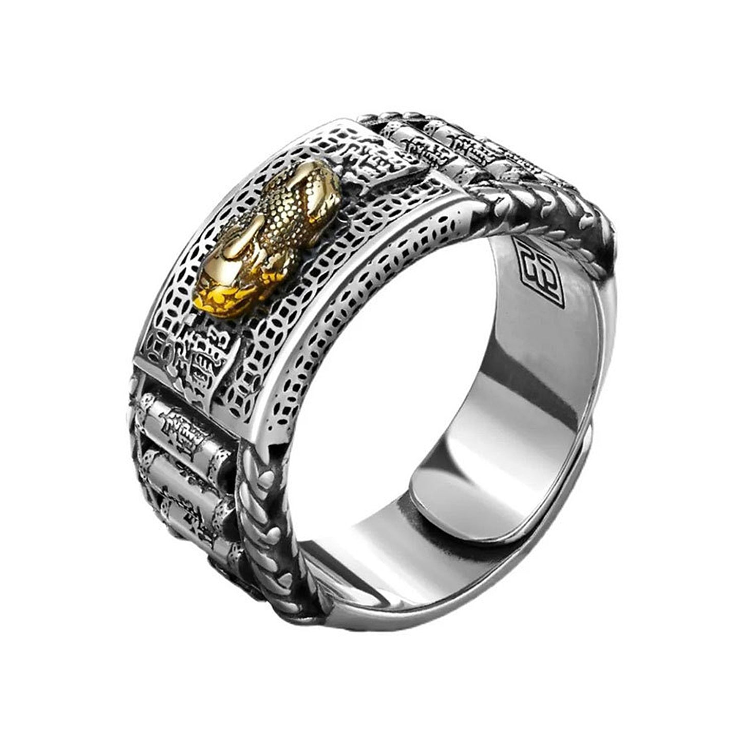 Metal Pixiu Attract Wealth Ring