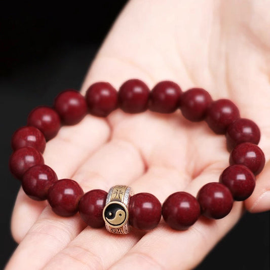 Cinnabar Nine Characters of Truth Bracelet