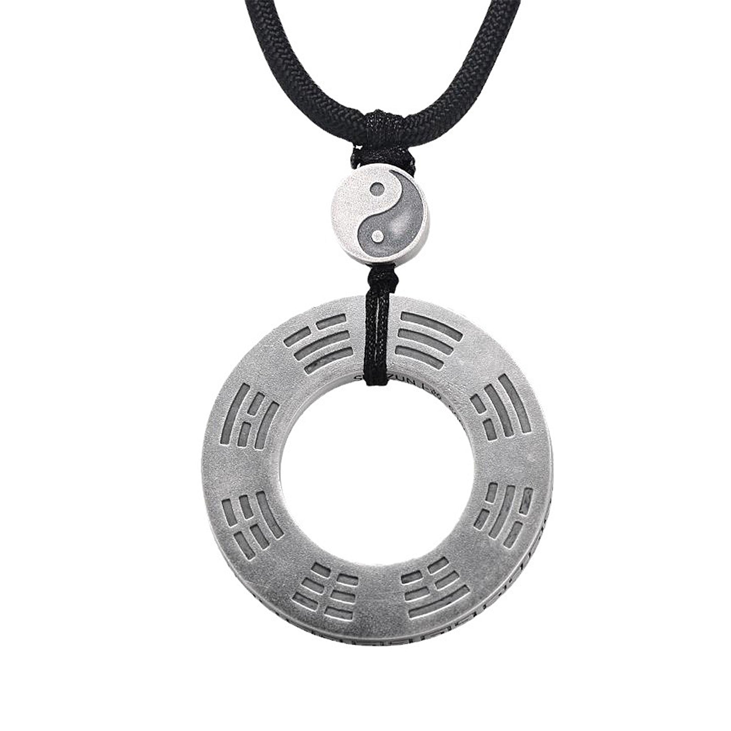 Metal Yin Yang Bagua Peace Clasp Necklace