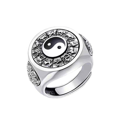 Twelve Zodiac Signs Bagua Ring