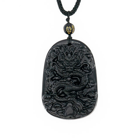 Obsidian Dragon Necklace - ETNCN