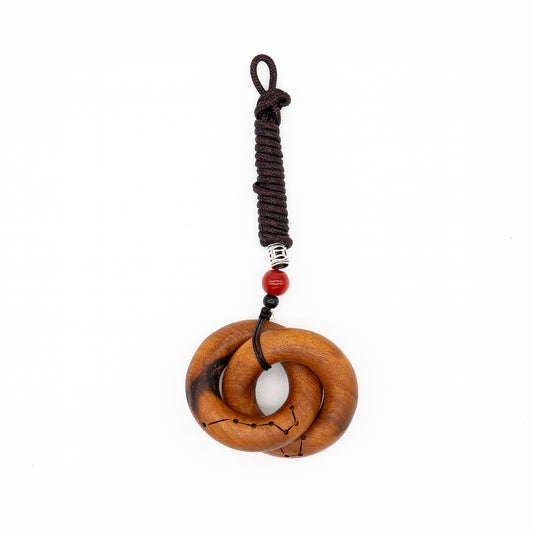 Daoist Protective Amulet Thunderstruck Wood Qiankun Circle Necklace - ETNCN