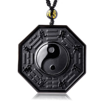 Load image into Gallery viewer, Taoist Obsidian Bagua Taiji Necklace - ETNCN
