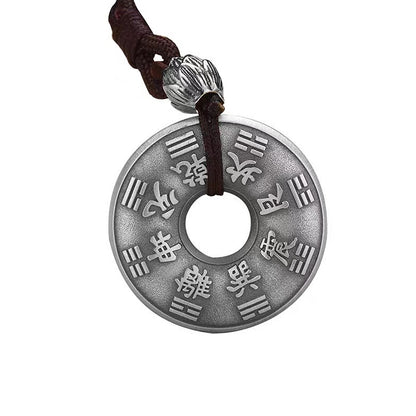 Metal Bagua Feng Shui Peace Clasp Necklace