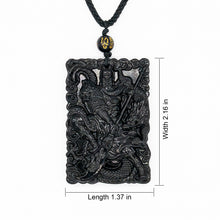 Load image into Gallery viewer, Obsidian Guan Yu Necklace with Taoist Energy - ETNCN
