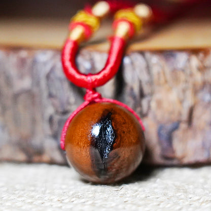 Thunderstruck Wood Wishful Ball Necklace - ETNCN