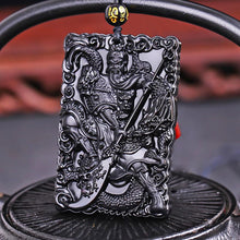 Load image into Gallery viewer, Obsidian Guan Yu Necklace with Taoist Energy - ETNCN
