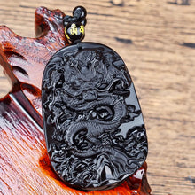 Load image into Gallery viewer, Obsidian Dragon Necklace - ETNCN
