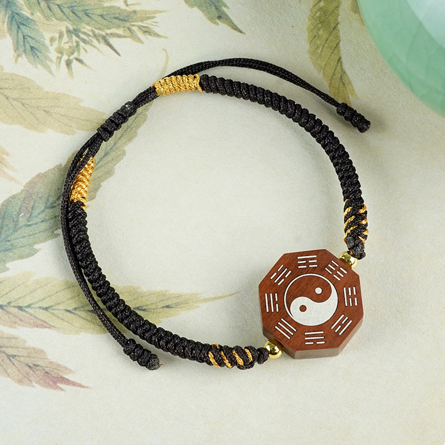 Date wood Yin Yang Bagua Bracelet