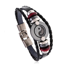 Charger l&#39;image dans la galerie, Tai Chi Yin Yang Braided Leather Bracelet
