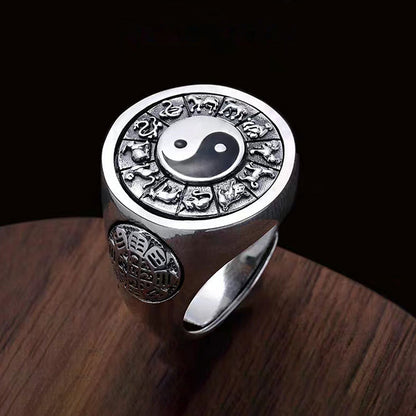 Twelve Zodiac Signs Bagua Ring