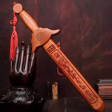 Görseli Galeri görüntüleyiciye yükleyin, Repel Evil Cinnabar Peach Wood Sword-Large Size - ETNCN
