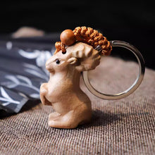 Load image into Gallery viewer, Peach Wood Keychain with the Twelve Chinese Zodiac Signs-Sheep - ETNCN
