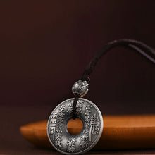 Load image into Gallery viewer, Metal Bagua Feng Shui Peace Clasp Necklace
