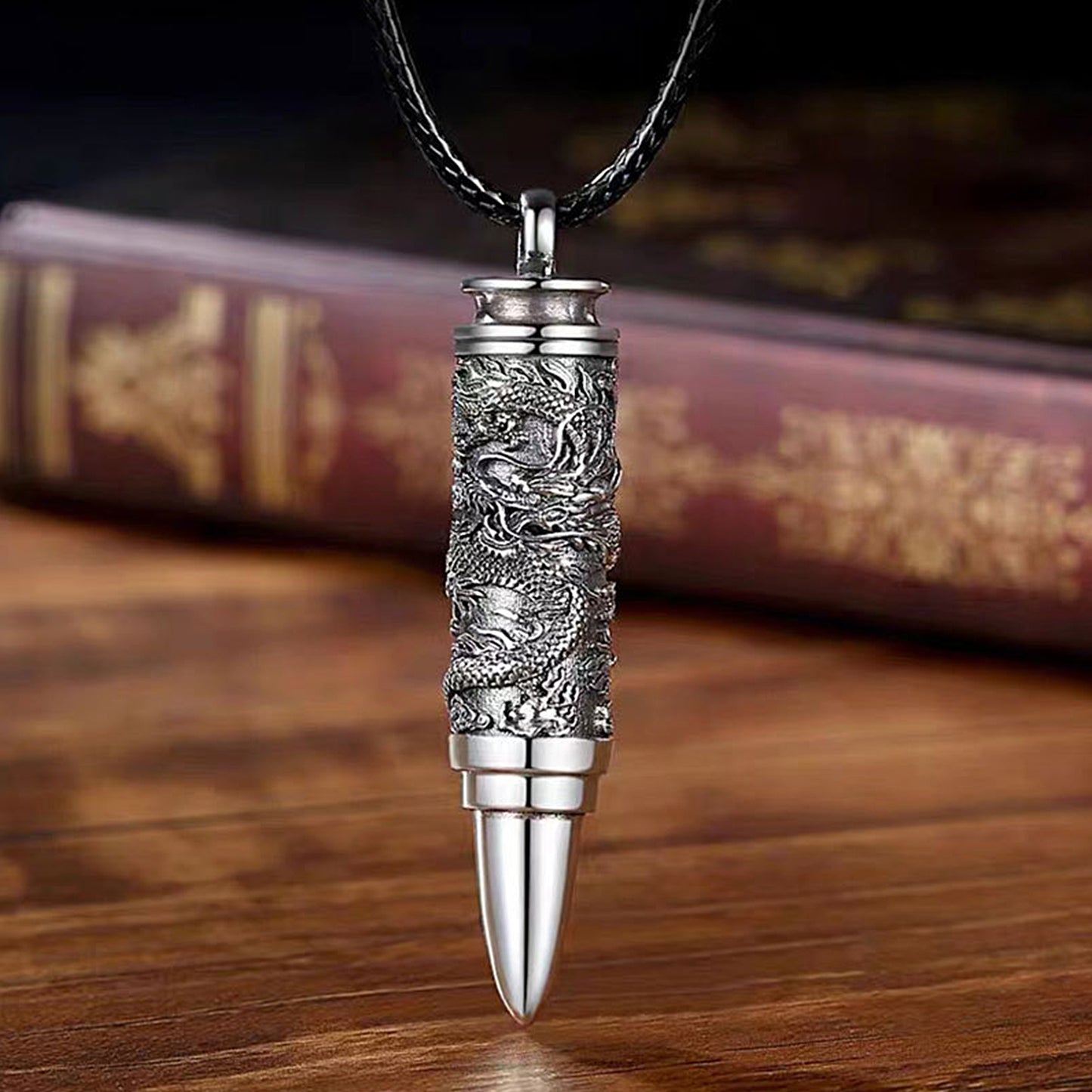 Metal Simulated Bullet Pendant Year of the Dragon Design Style