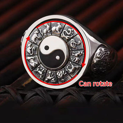 Twelve Zodiac Signs Bagua Ring