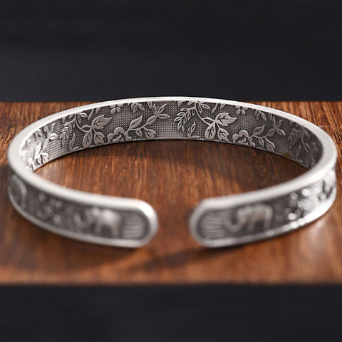 Metal Enamel Auspicious Ring + Bracelet
