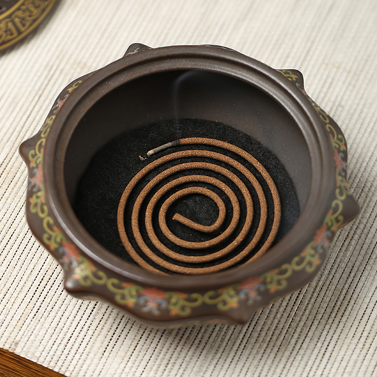 Chinese Cloisonné Ceramic Incense Burner