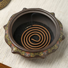 Load image into Gallery viewer, Chinese Cloisonné Ceramic Incense Burner
