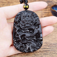 Load image into Gallery viewer, Obsidian Dragon Necklace - ETNCN
