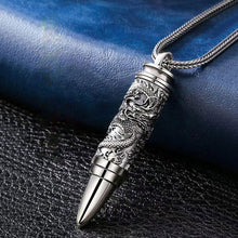 Load image into Gallery viewer, Metal Simulated Bullet Pendant Year of the Dragon Design Style
