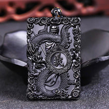 Load image into Gallery viewer, Obsidian Guan Yu Necklace with Taoist Energy - ETNCN
