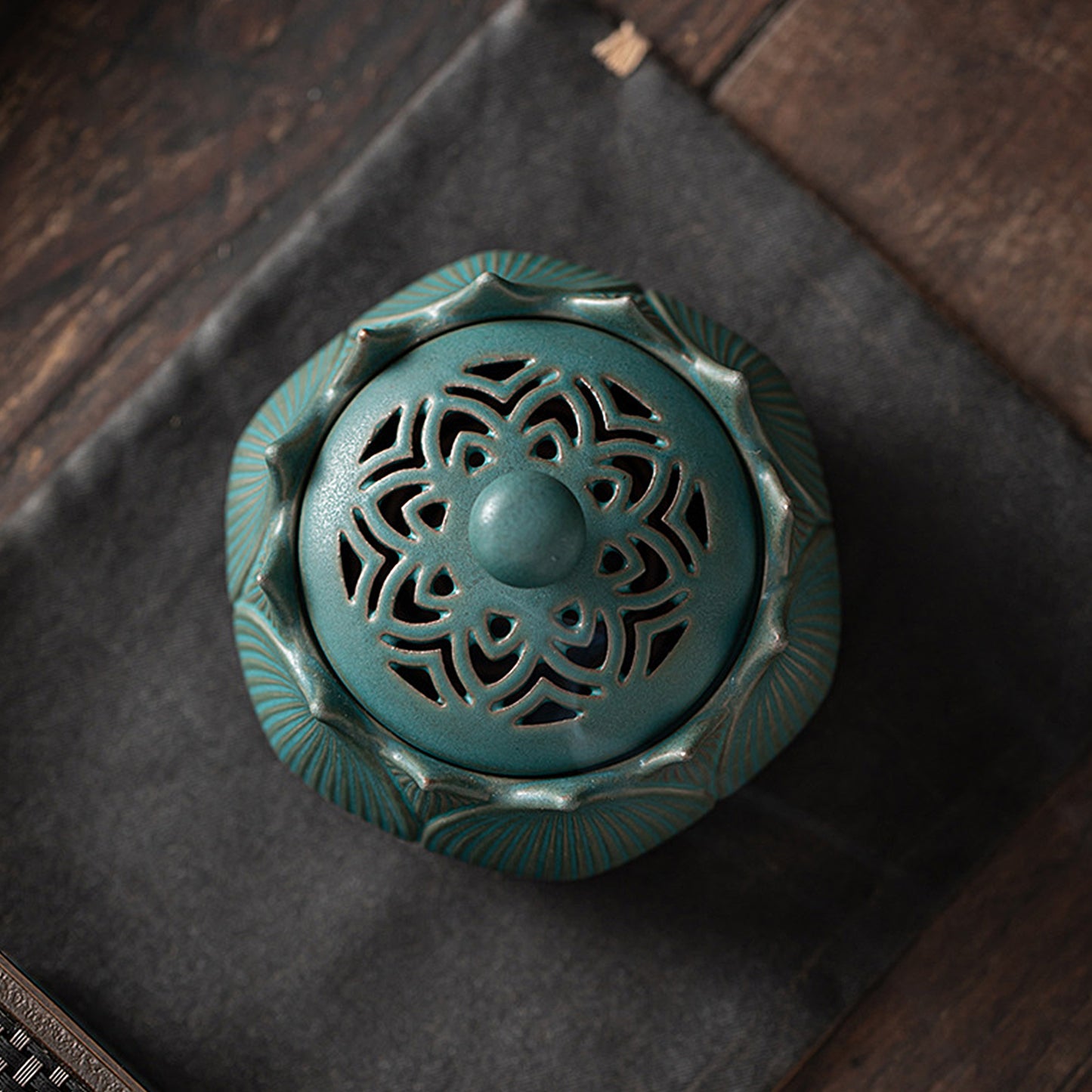 Ceramic Lotus Health Incense Burner